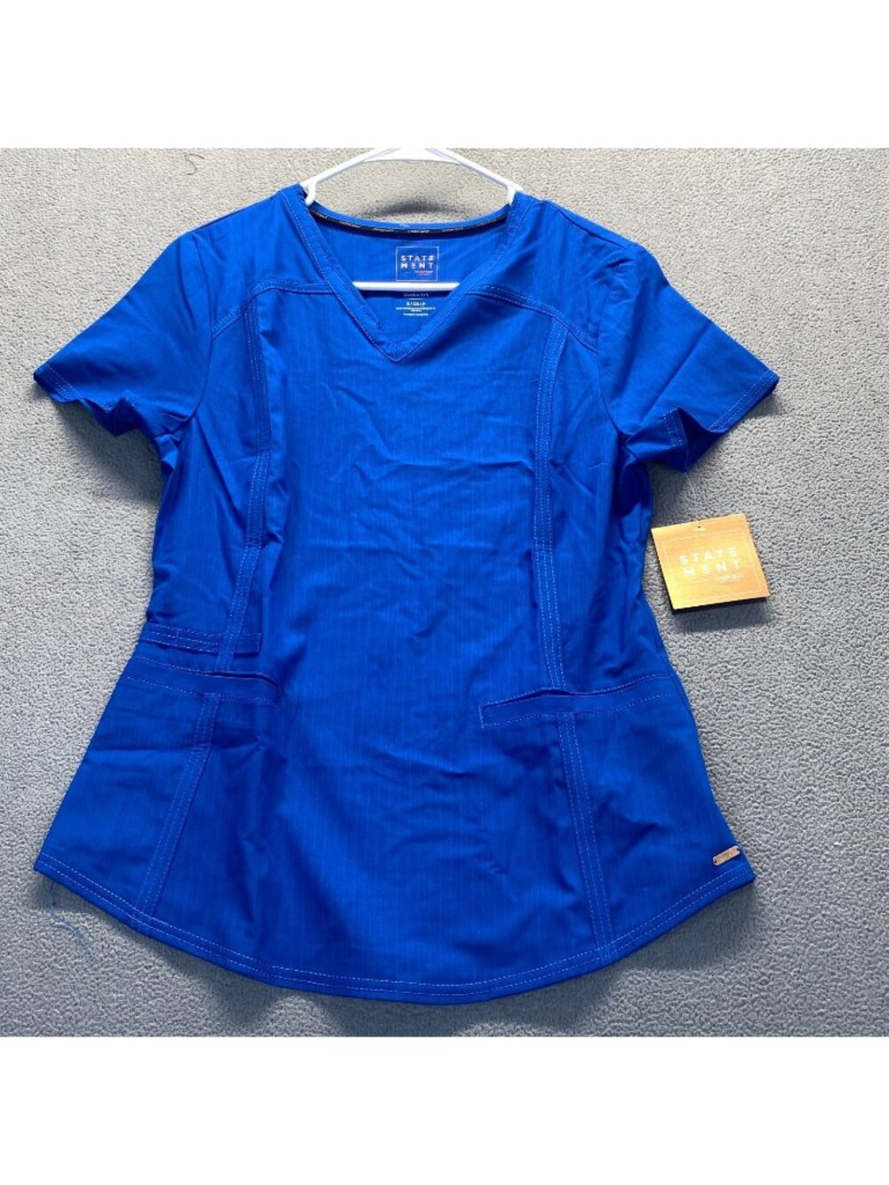 Royal Cherokee Scrubs Statement V Neck Top Blue CK798 ROY Size S